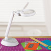 OttLite Space-Saving LED Magnifier Desk Lamp, White