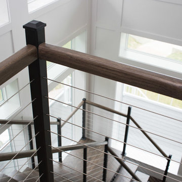 Modern Staircase in Texas Lake House