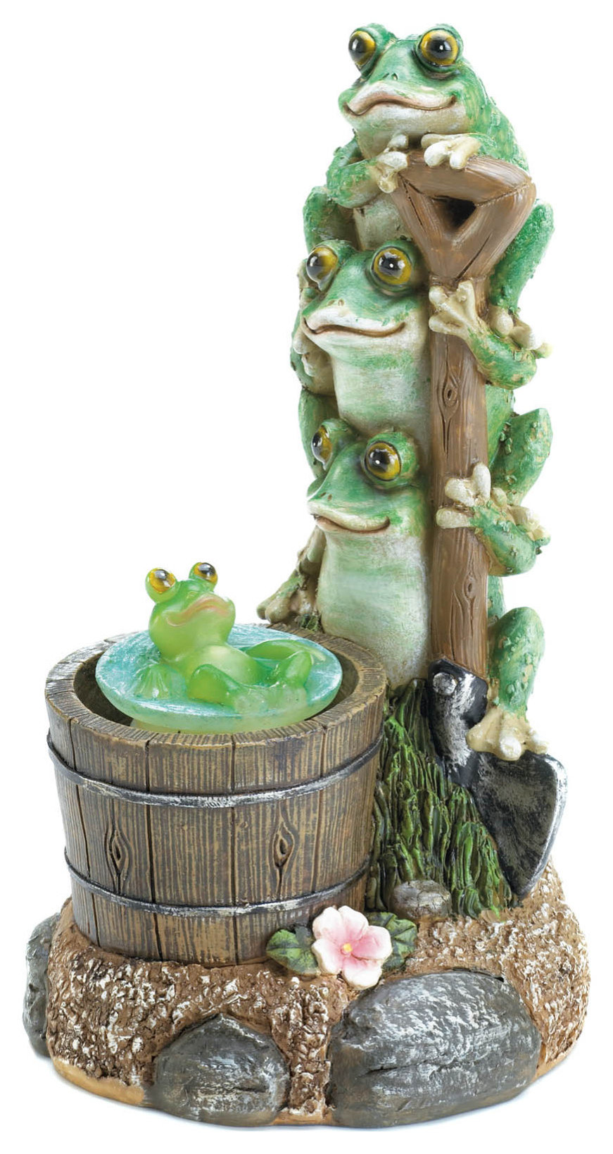 Solar Rotating Frog Garden Decor - Eclectic - Garden Statues And Yard ...