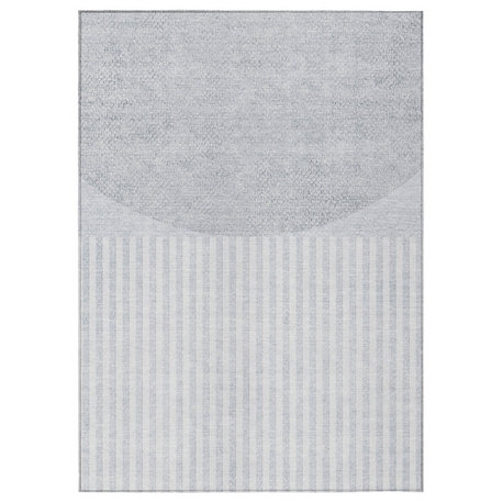 Machine Washable Indoor/Outdoor Chantille ACN2134 Blue 5' x 7'6" Rug