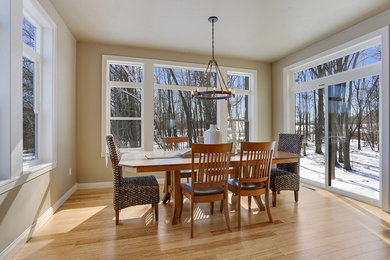 Inspiration for a transitional dining room remodel in Other