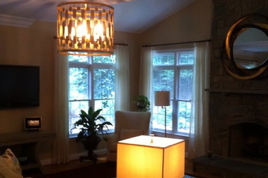 Example of a trendy family room design in DC Metro