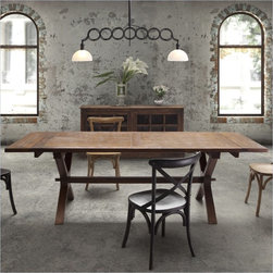 Zuo Era Laurel Heights Dining Table in Distressed Natural - Products