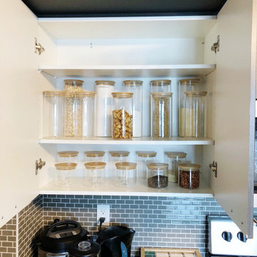 After: Sleek and Minimal Cabinet Organization