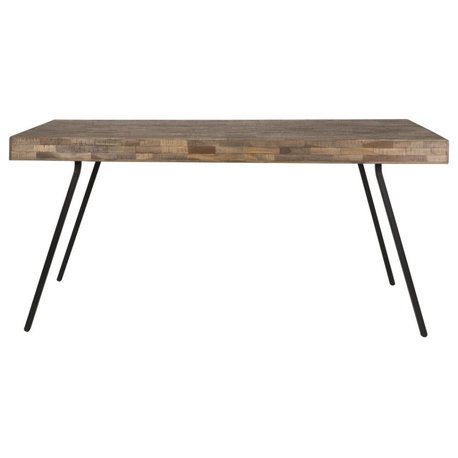 Recycled Teak Dining Table, S, DF Suri