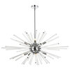 Elegant Lighting 2502D42 Sienna 10 Light 42"W Crystal Sputnik - Chrome