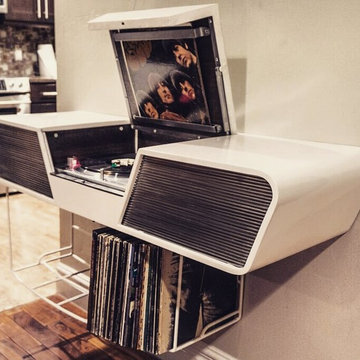 A modern and tasteful one off record player console