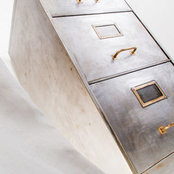 Roneo Vintage Industrial 1930's Stripped 3 Drawer Filing Cabinet - Furniture