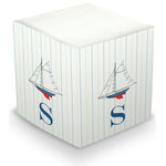CHATSWORTH - Sticky Memo Cube Sailboat Single Initial, Letter H - This 3.3375 x 3.3.375 x 3.375 cube contains 675 self-sticking notes. It is printed on all 4 sides, so it looks good from any angle. Keep on your desk, by the phone; anywhere you need to jot down notes.
