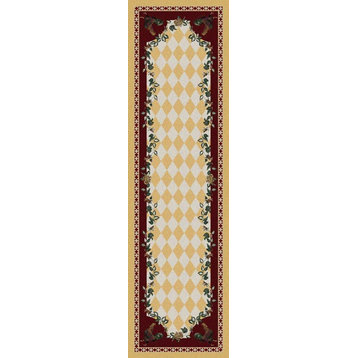 High Country Rooster Rug, Yellow, 2'x8', Runner