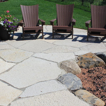 Flagstone Patio & Backyard Fire