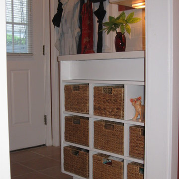 Mud room undersink storage