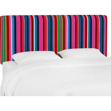 Browder Twin Upholstered Headboard, Serape Stripe Bright Multi