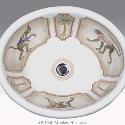 Hand Painted Drop-in Sinks by Atlantis Porcelain Art - Products