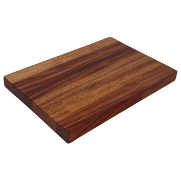 Edge Grain African Mahogany Butcher Block - Hand-Crafted in the USA, 12" X 18"