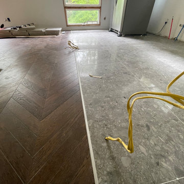 Engineered hardwood Install and Tile Install - Level