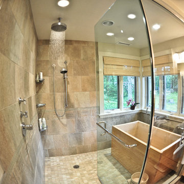 Home addition featuring master bathroom with Ofuro tub.