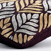 Textured Pintucks Plum Pillows Cover, Art Silk Pillow Covers, Plum Waves, 4. Plum (Paintbrush Flower), 14"x14"