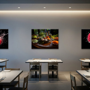 A Culinary Rainbow Photorealistic Digital Culinary Artwork Food and Drink Wall A