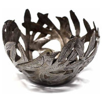 Decorative Metal Bowl with Birds - Croix des Bouquets