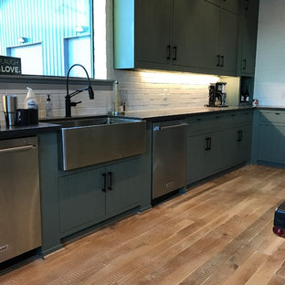 75 Beautiful Kitchen With Concrete Countertops And Brick