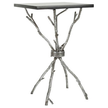 Alexa Mabrle Top Silver Accent Table