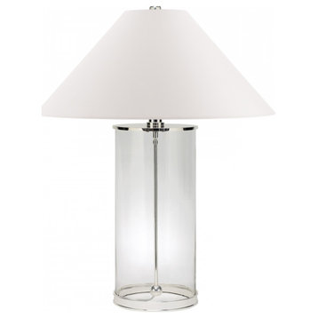 Modern Polished Silver Table Lamp