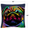 Michael Tompsett 'Pug Dog' Decorative Throw Pillow