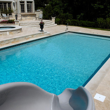 Swimming Pool with Separate Elevated Hot Tub