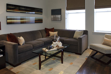 Trendy living room photo in Dallas