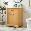 24" Single Bathroom Vanity, Natural Wood, Vf15024Nw