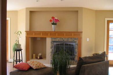 Inspiration for a mediterranean living room remodel in Seattle