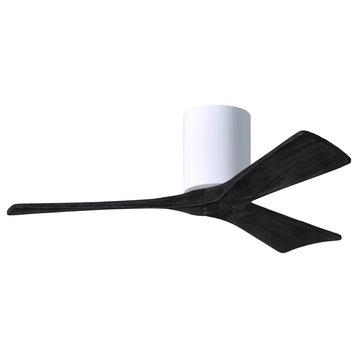 Irene-3H 42" Ceiling Fan, Gloss White/Matte Black