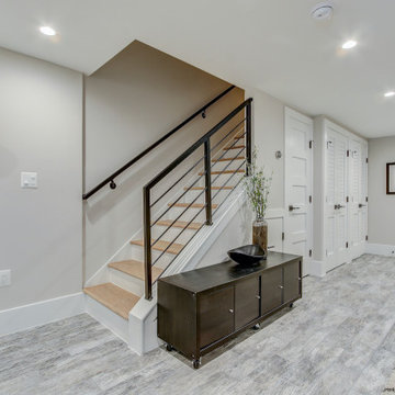 Basement remodel with bedroom space, closet space, Maryland