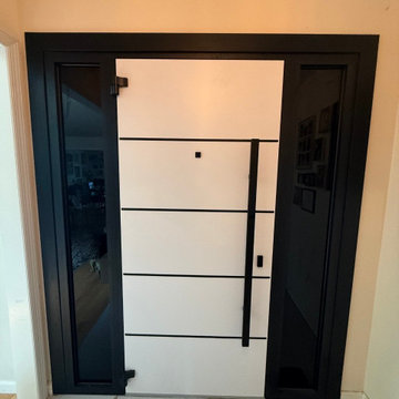 Deux 6683 - Single swing metal-aluminum modern exterior door