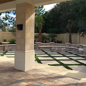 Dellagio synthetic turf at Fire Pit area