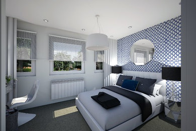 Example of a trendy home design design in West Midlands