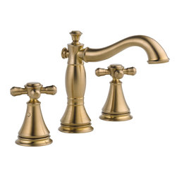 Delta Cassidy Two Handle Wide Spread Lavatory w/ Metal Pop-Up - Bathroom Sink Faucets