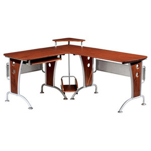 Sauder Beginnings Corner Computer Desk Cnc In Cinnamon Cherry