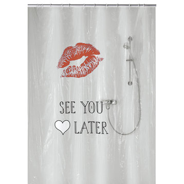 Romantic PEVA Shower Curtain, See You Later