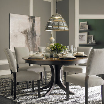 Custom Dining 60" Round Pedestal Table by Bassett Furniture