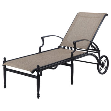 Bel Air Sling Chaise Lounge, Shade/System Stone