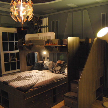 Star Wars: The Force Awakens Murals in a bedroom by Tom Taylor of Mural Art LLC
