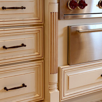 Door style: Cambridge | Species: Maple | Finish: Linen with Carmel glaze