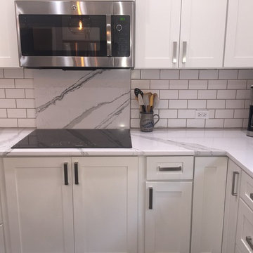 Cambria Quartz Brittanicca with Subway Tile.