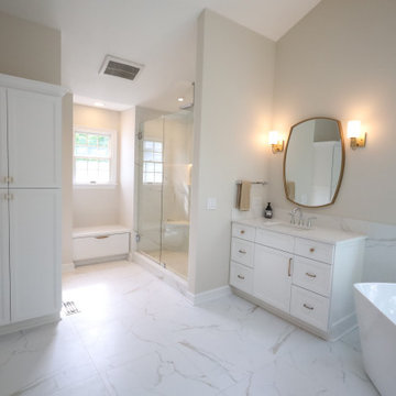 Pure Luxury: Master Bathroom Remodel with Freestanding Tub and Dual Vanities