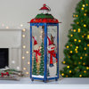 15" Red and Green Snowman Christmas Lantern
