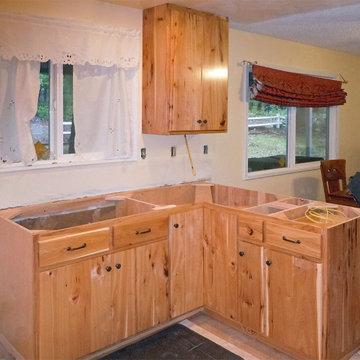 Rustic Hickory Kitchen with Clear Finish 4