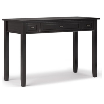 Pemberly Row Wood Transitional 48" Writing Office Desk in Hickory Brown