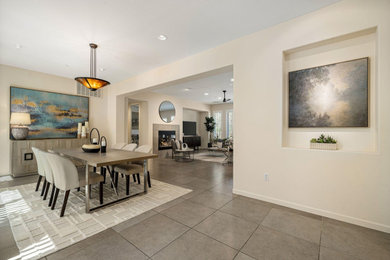 Example of a trendy dining room design in Other